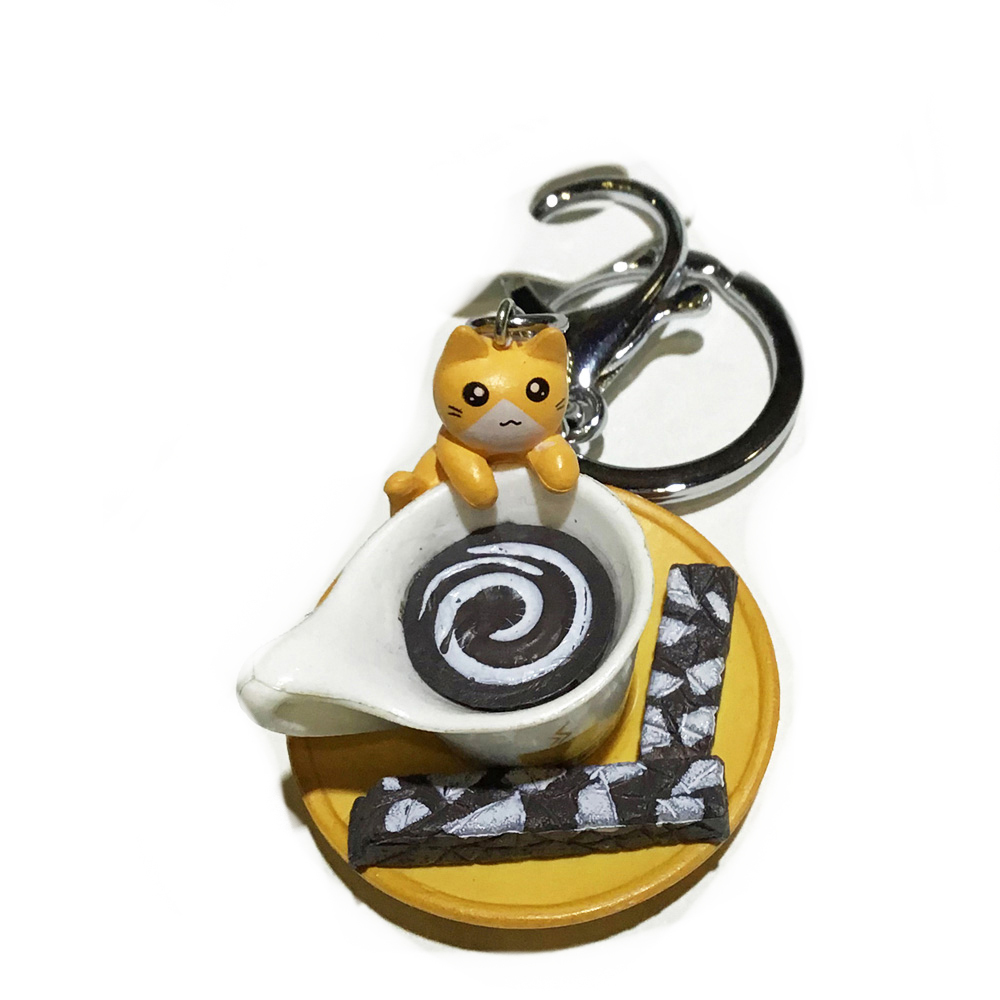 巧克力杯貓 鎖圈【十方】148091