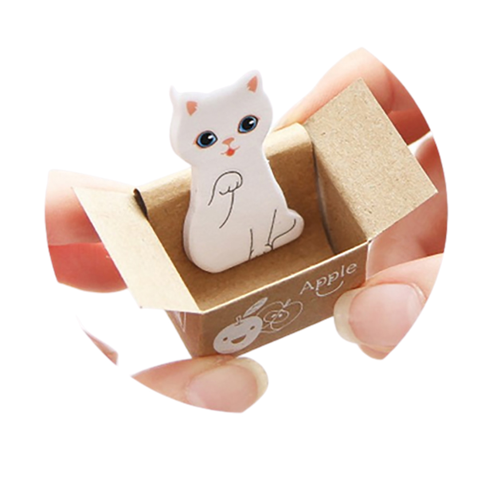 白貓坐紙箱 創意便利貼【十方】149553
