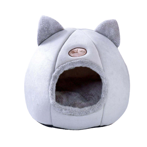貓頭窩 寵物窩 保暖灰色【十方】149590