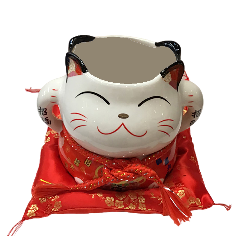 雙面招財貓聚寶盆【十方】150194