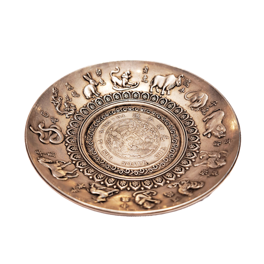 龍銀12生肖開運白銅盤【十方】150079