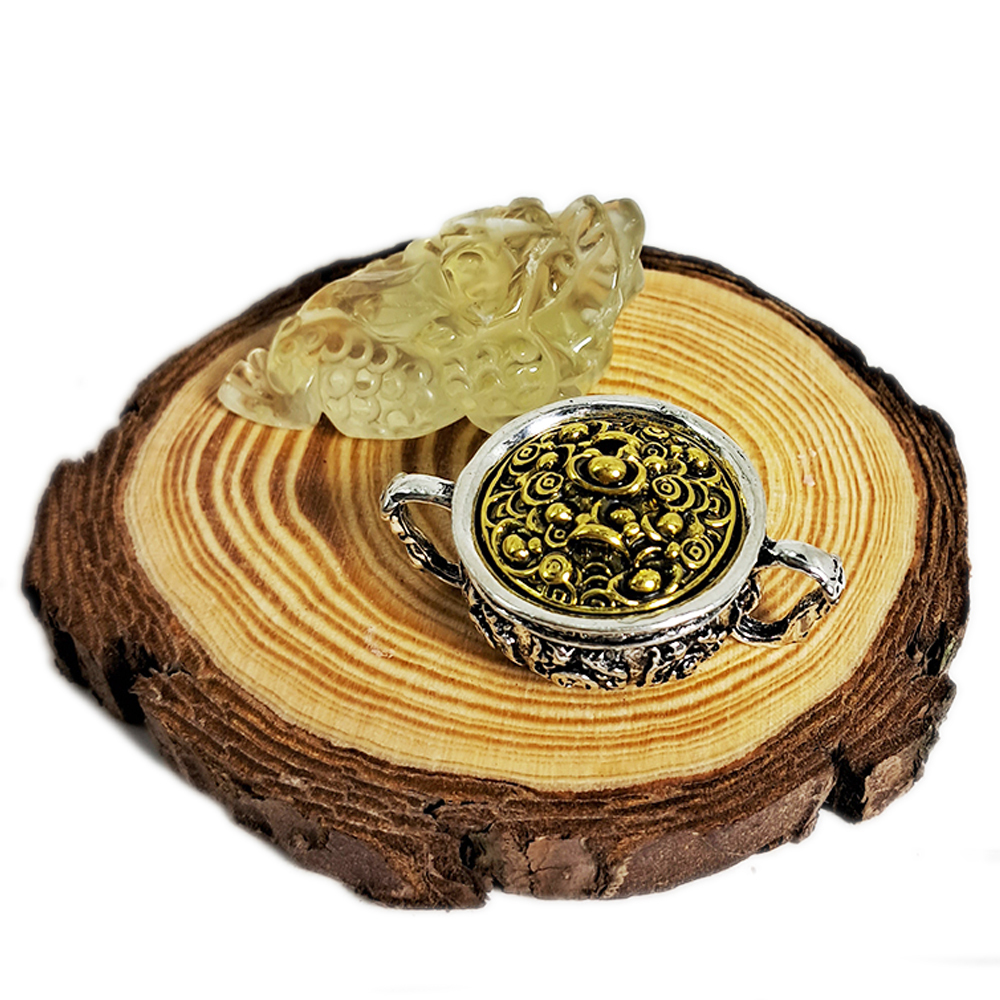 三腳金蟾蜍檸檬黃水晶&聚寶盆【十方】149952