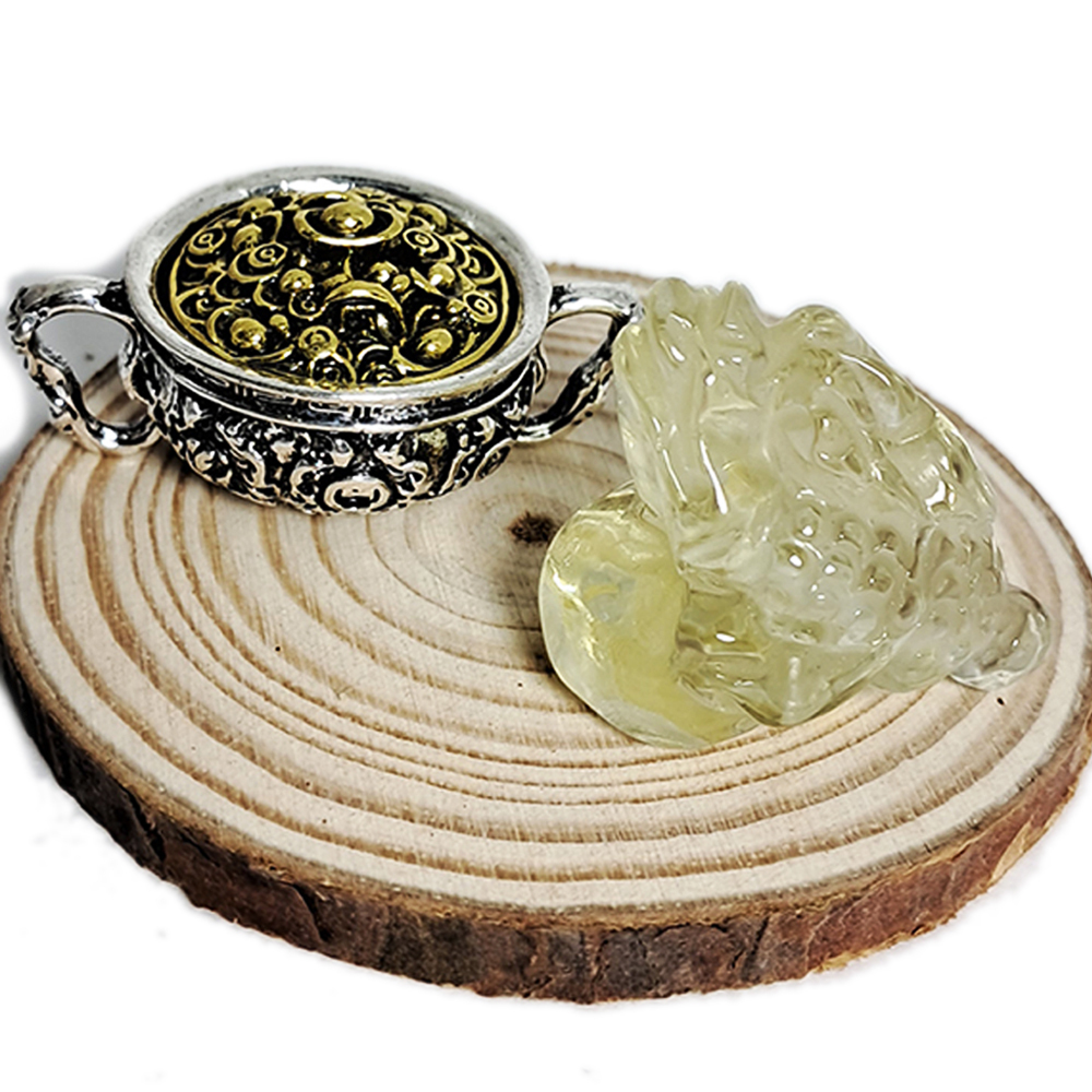 三腳金蟾蜍檸檬黃水晶&聚寶盆【十方】149950