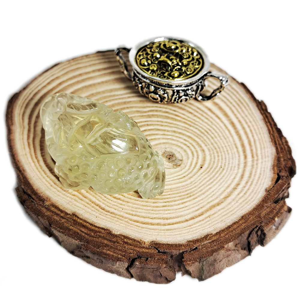 三腳金蟾蜍檸檬黃水晶&聚寶盆【十方】149957