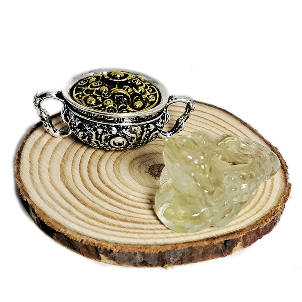 三腳金蟾蜍檸檬黃水晶&聚寶盆【十方】149947