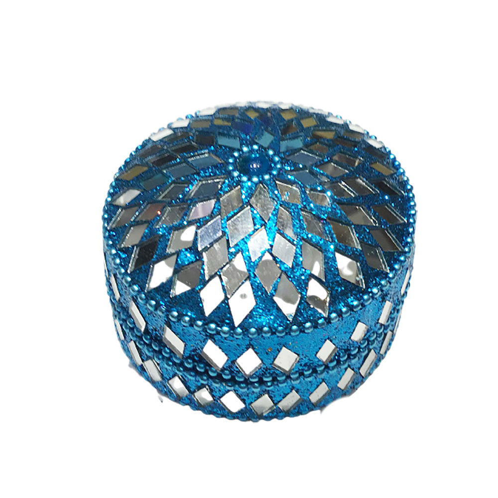 印度風寶罐4.6公分青色【十方】150515