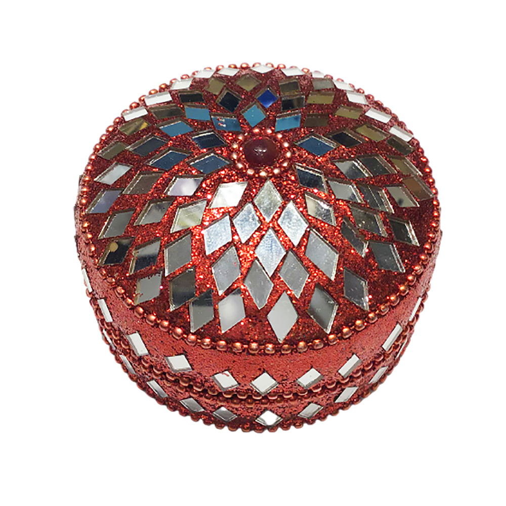 印度風寶罐5.6公分紅色【十方】150517