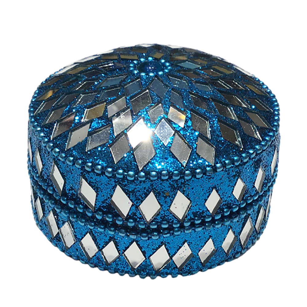 印度風寶罐7.3公分青色【十方】150513