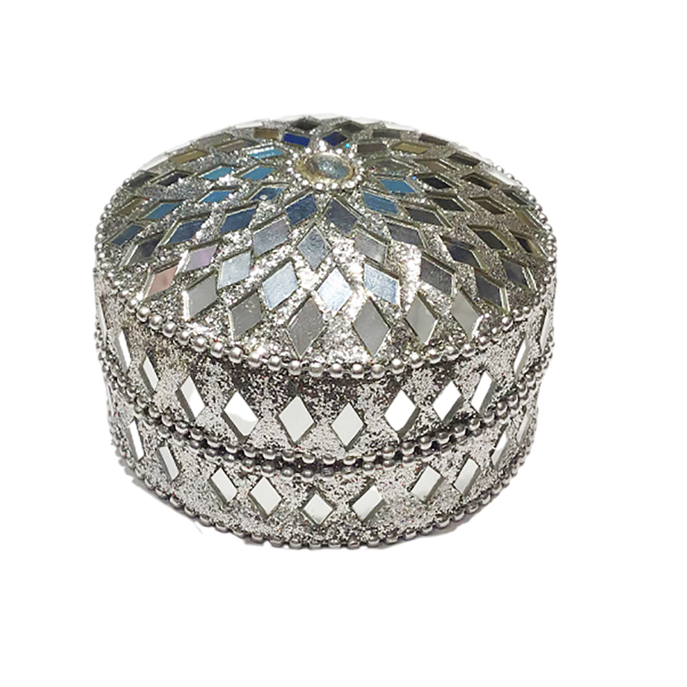 印度風寶罐5.6公分白色【十方】150520