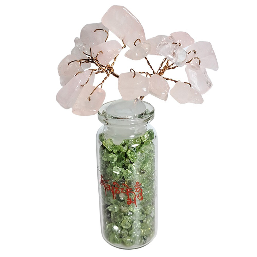 許願樹{橄欖石}粉晶樹發財樹能量樹【十方】152361