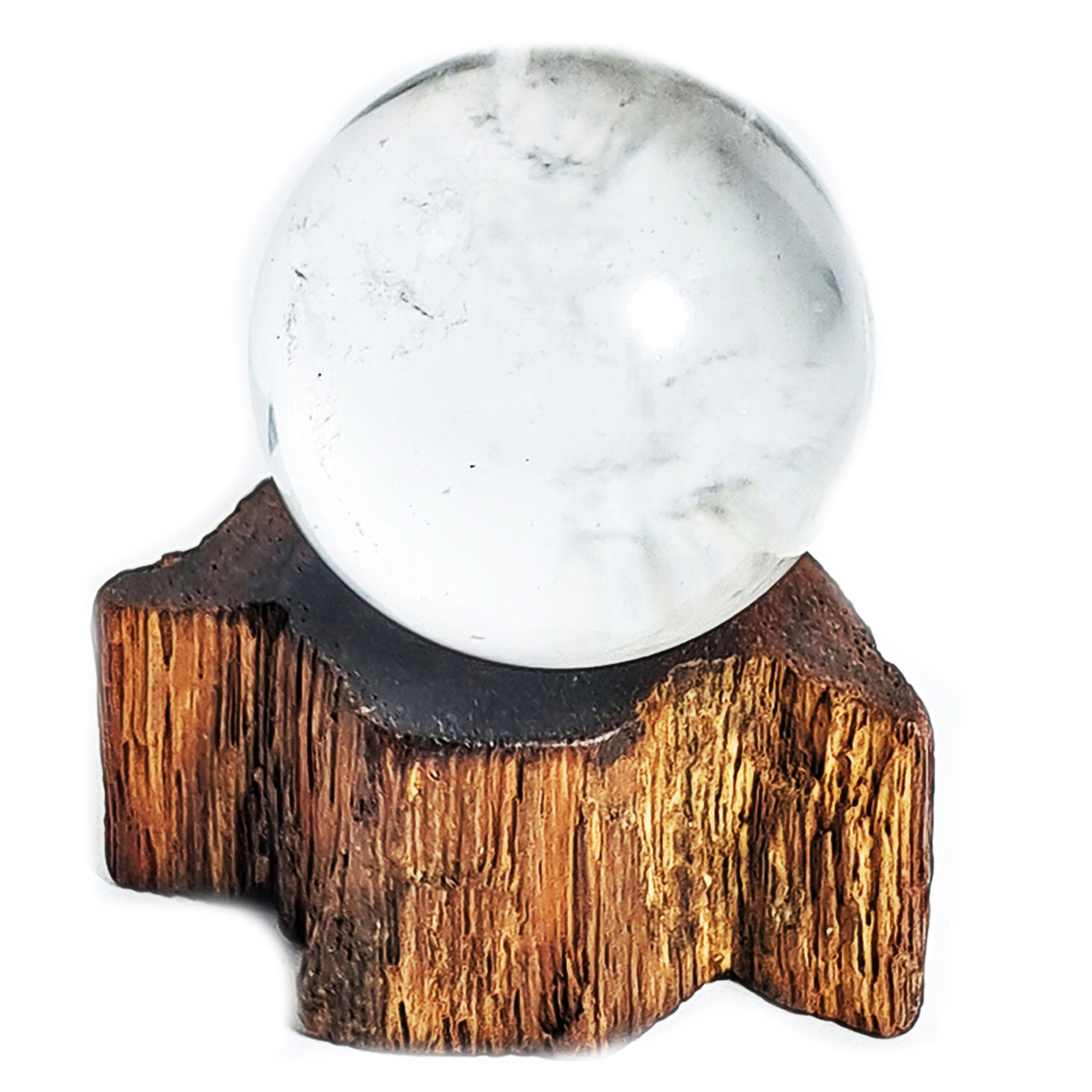 水晶球2.8公分+花梨木座【十方】152257