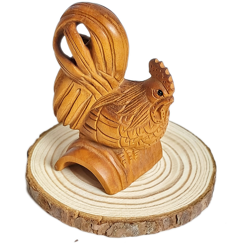 鼠兆豐年{黃楊木雕}開運精品【十方】152308