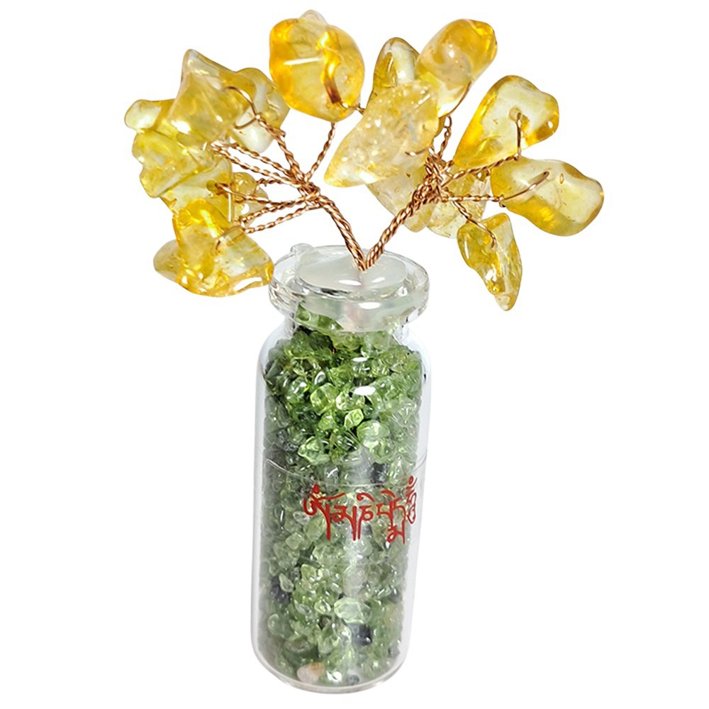 許願樹{橄欖石}水晶樹發財樹能量樹【十方】152363