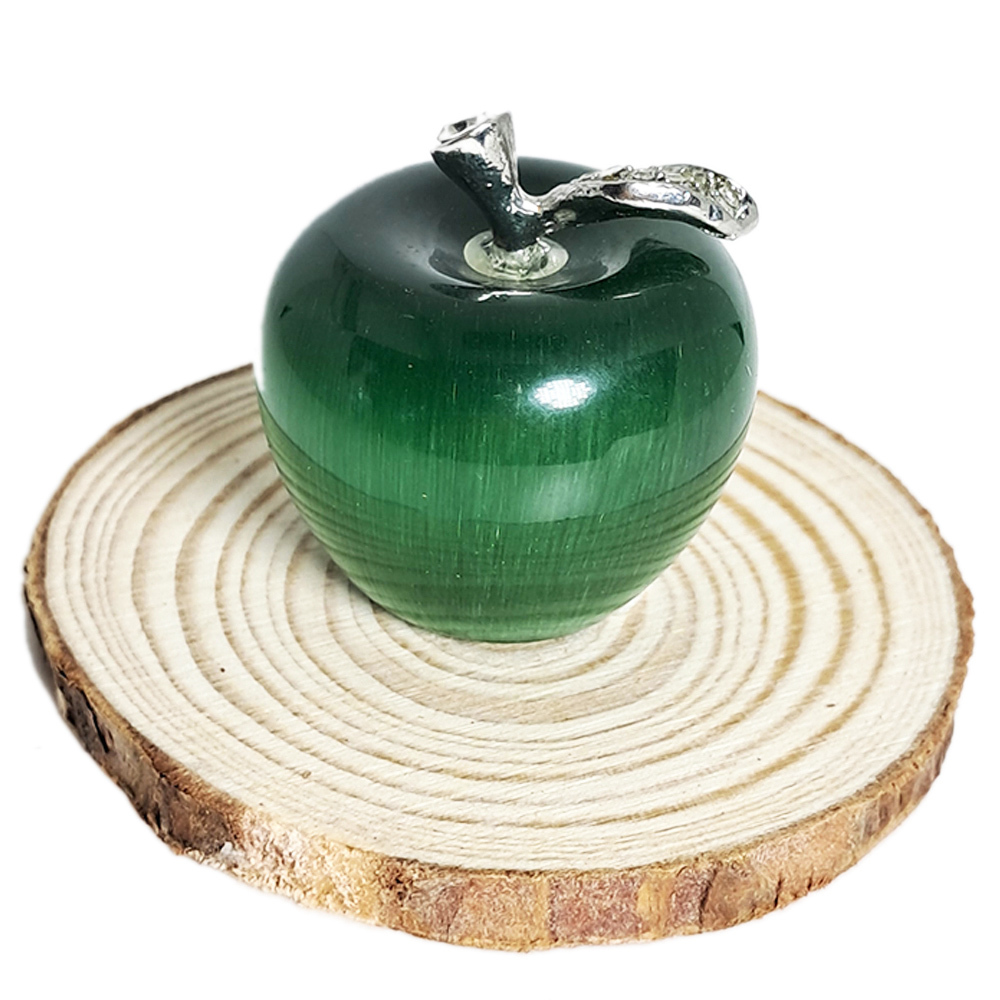 平安{蘋果}綠貓眼&原木片【十方】152351