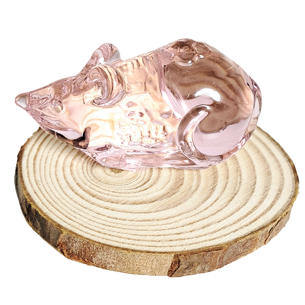 咬錢鼠5公分 粉紅{琉璃}開運品【十方】152347