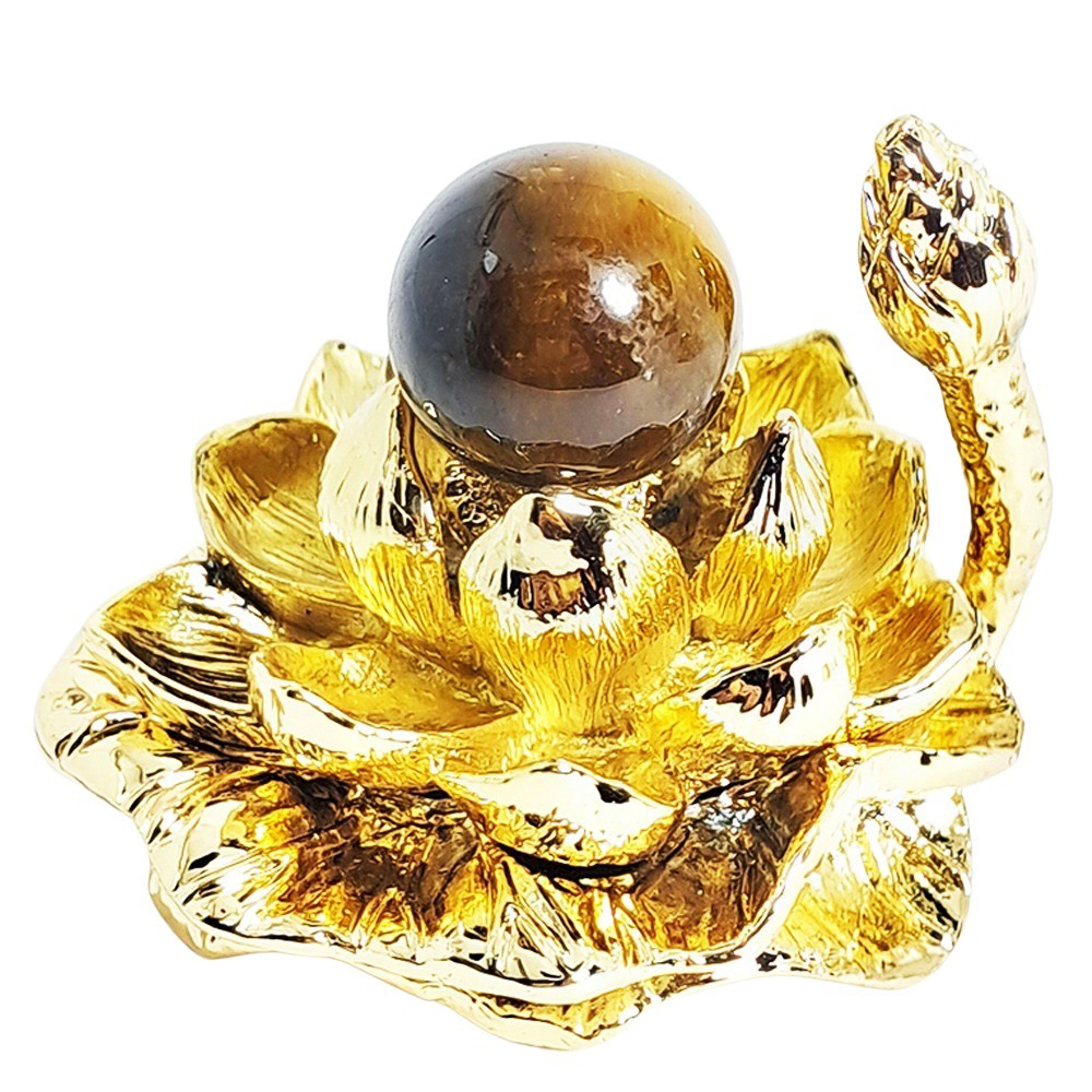 虎眼石圓珠18mm+金蓮座【十方】152269