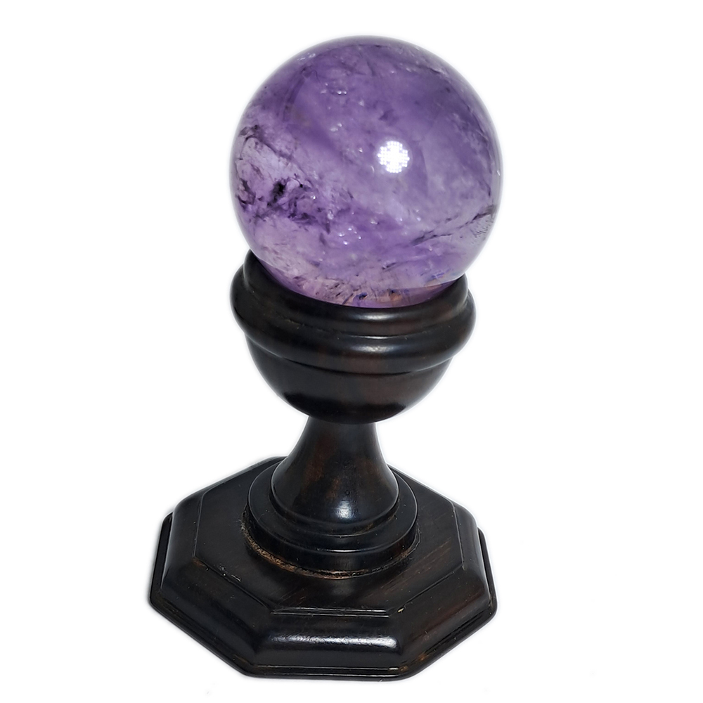 紫水晶球3.6公分&黑檀球座【十方】152533