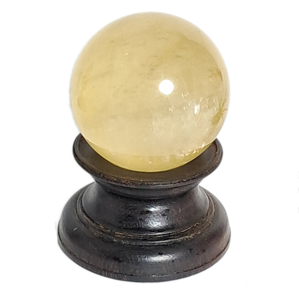 黃冰晶球&花梨木座【十方】152434