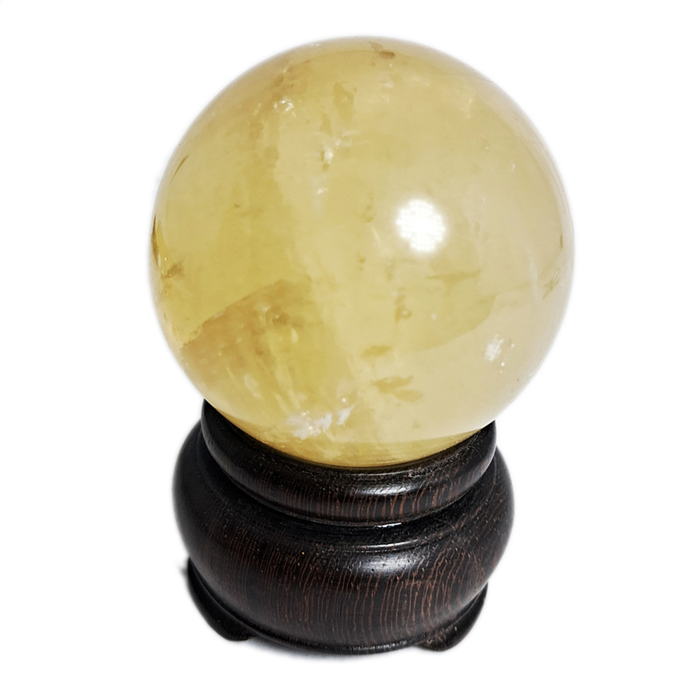 黃水晶球4.7公分&花梨木座【十方】152531