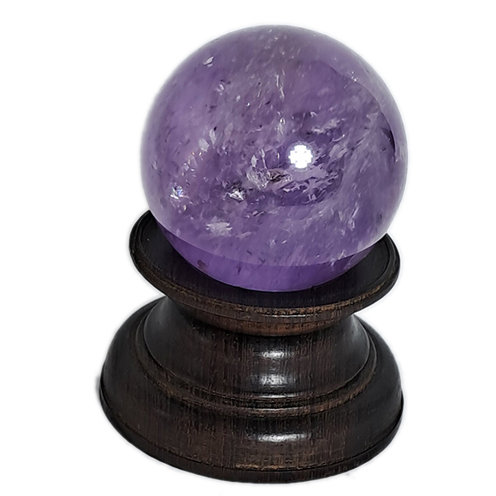 紫晶3.5公分&檀木座【十方】152401