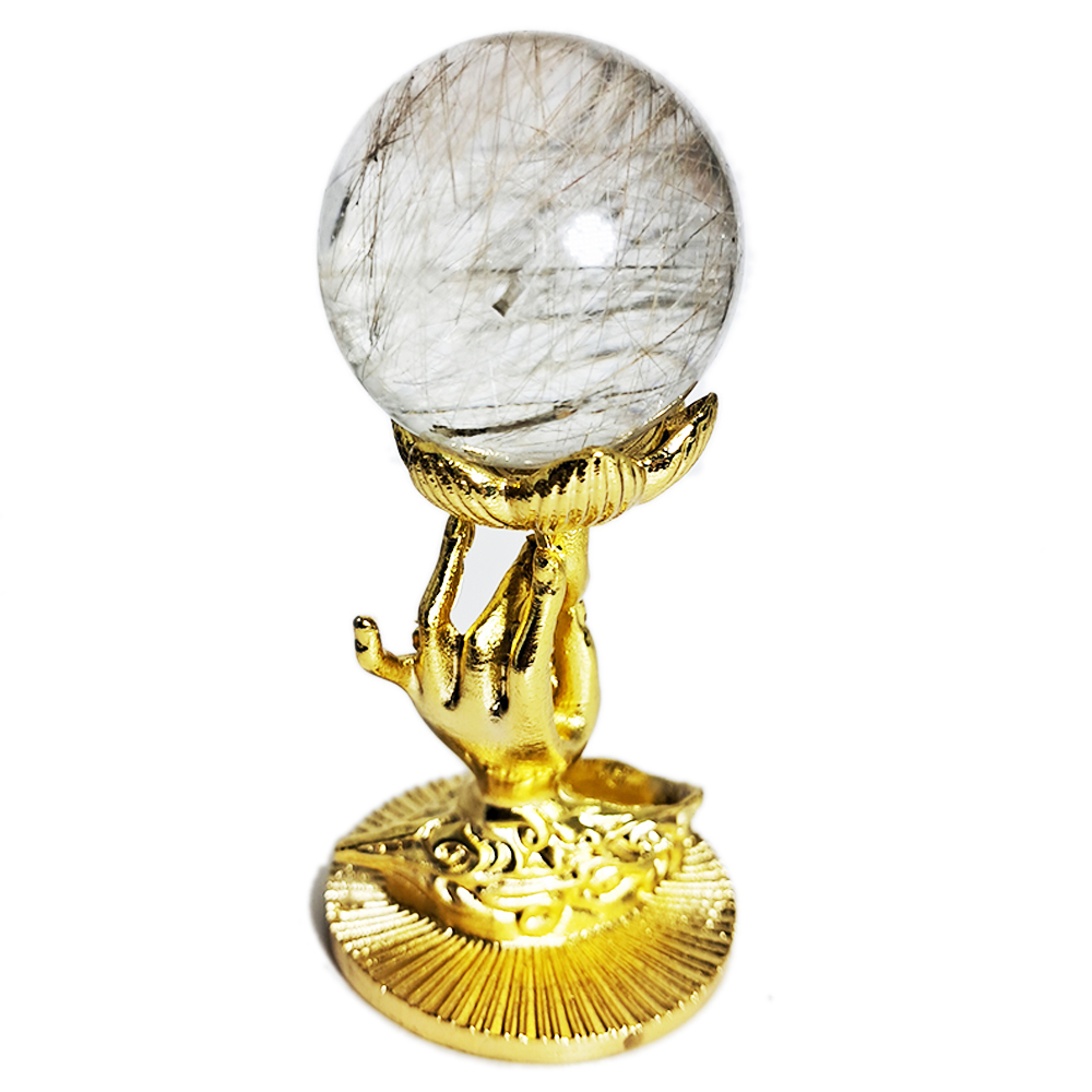 髮晶3.1公分&金佛手座【十方】152365