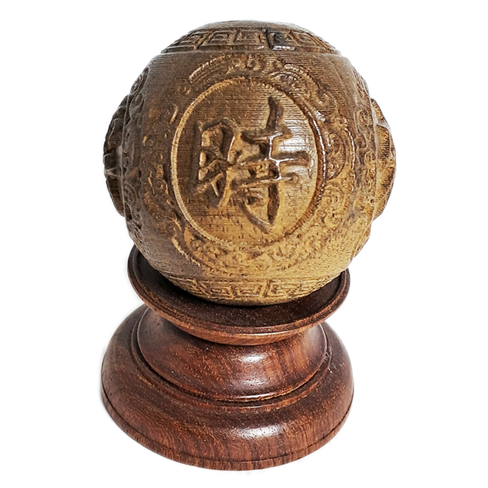 時來運轉轉運珠{土沉木雕}附座【十方】152413