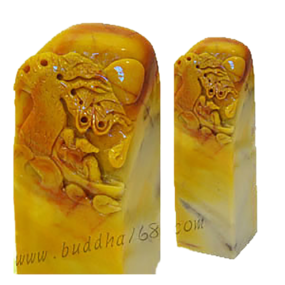 巧雕壽山石印材【十方】114980