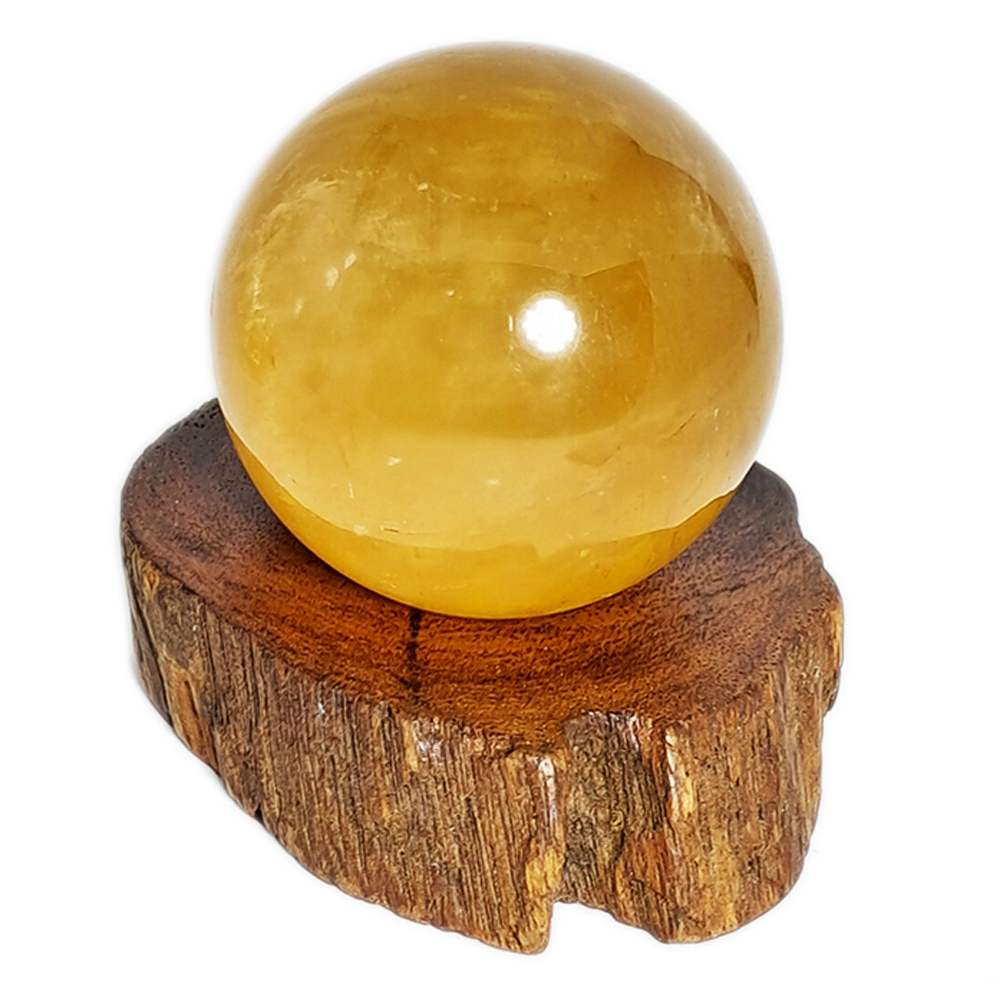黃晶球4.2公分&花梨木座【十方】152439