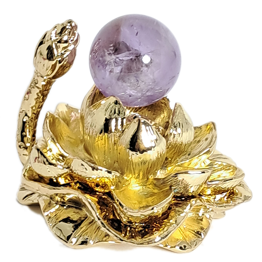 紫晶球2公分&金蓮座【十方】152442