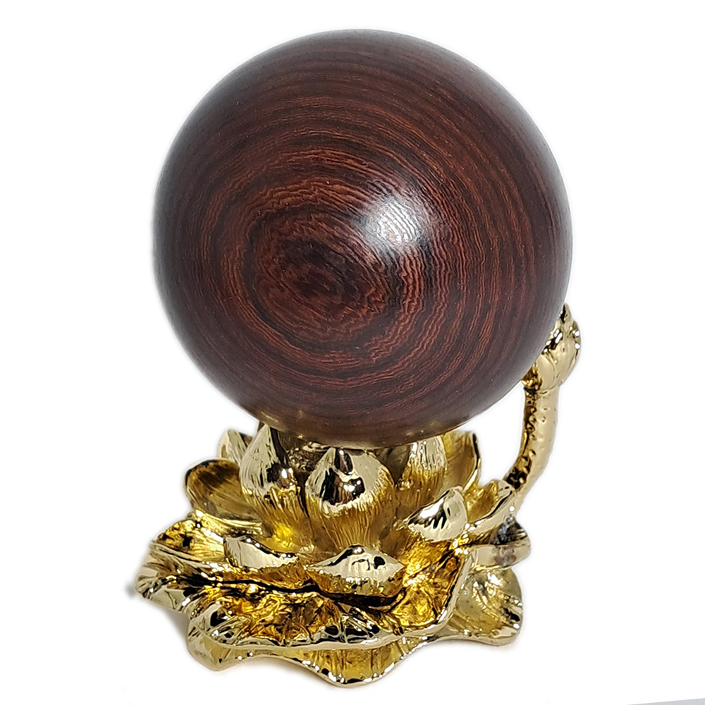 虎皮檀木圓球5公分&金蓮座【十方】152440