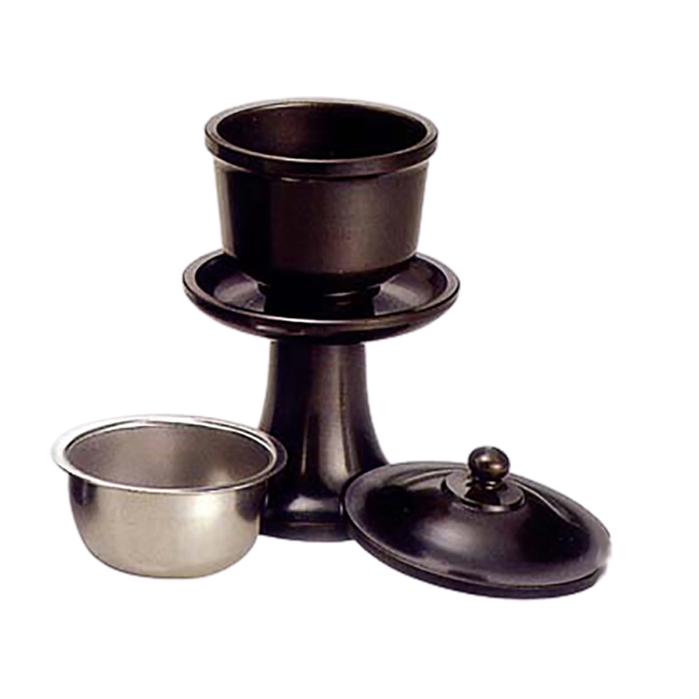 黑檀供飯碗{附不鏽鋼內碗}【十方】111749