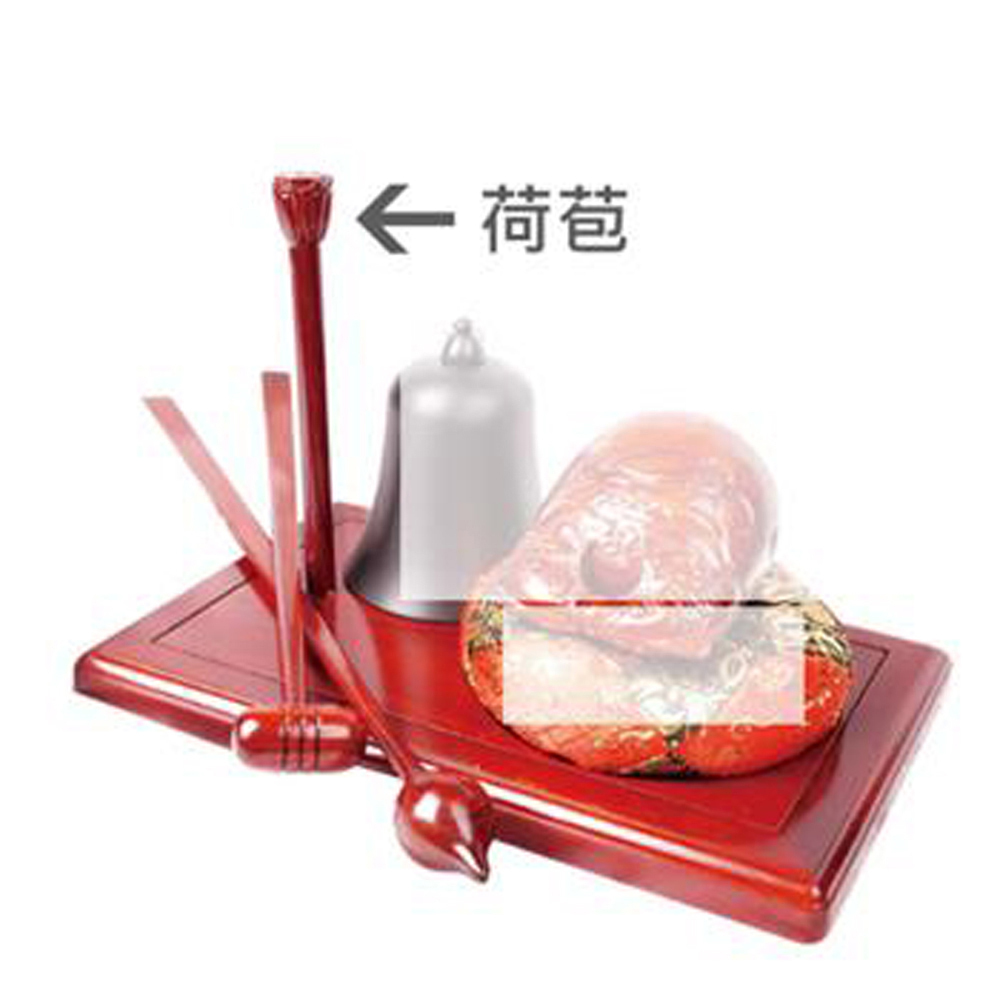 蓮苞簡易紅木地鐘板附棒捶【十方】111174