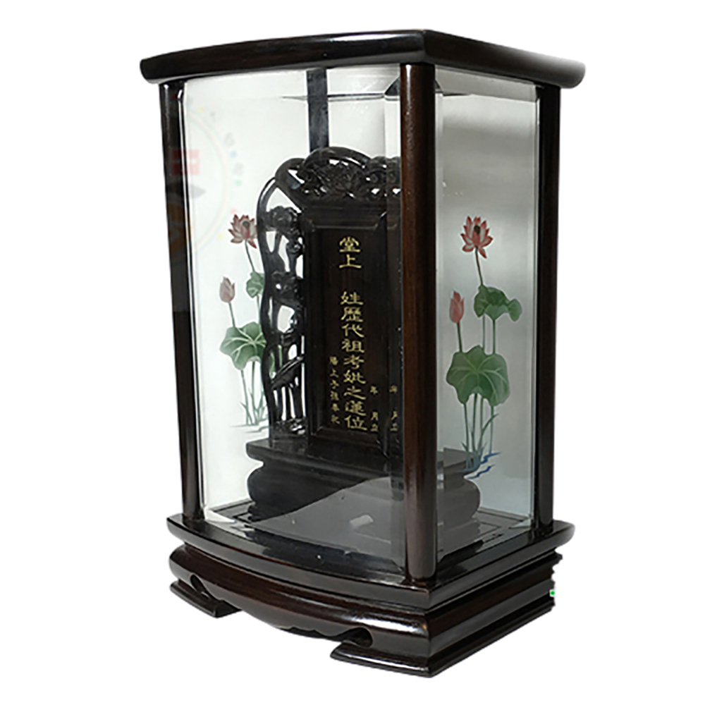 九品蓮祖先牌位(黑檀1呎)【十方】111379