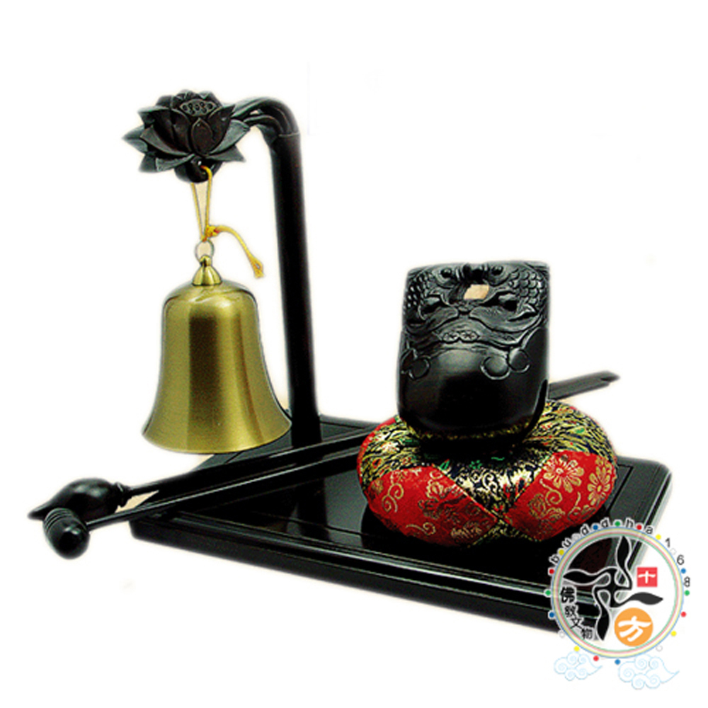 蓮華黑檀地鐘板附棒捶【十方】111173