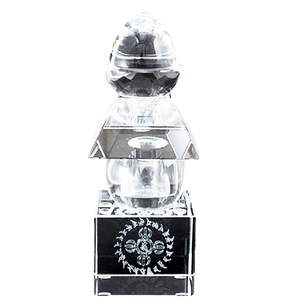 大光明真言水晶五輪寶塔高17cm【十方】125973