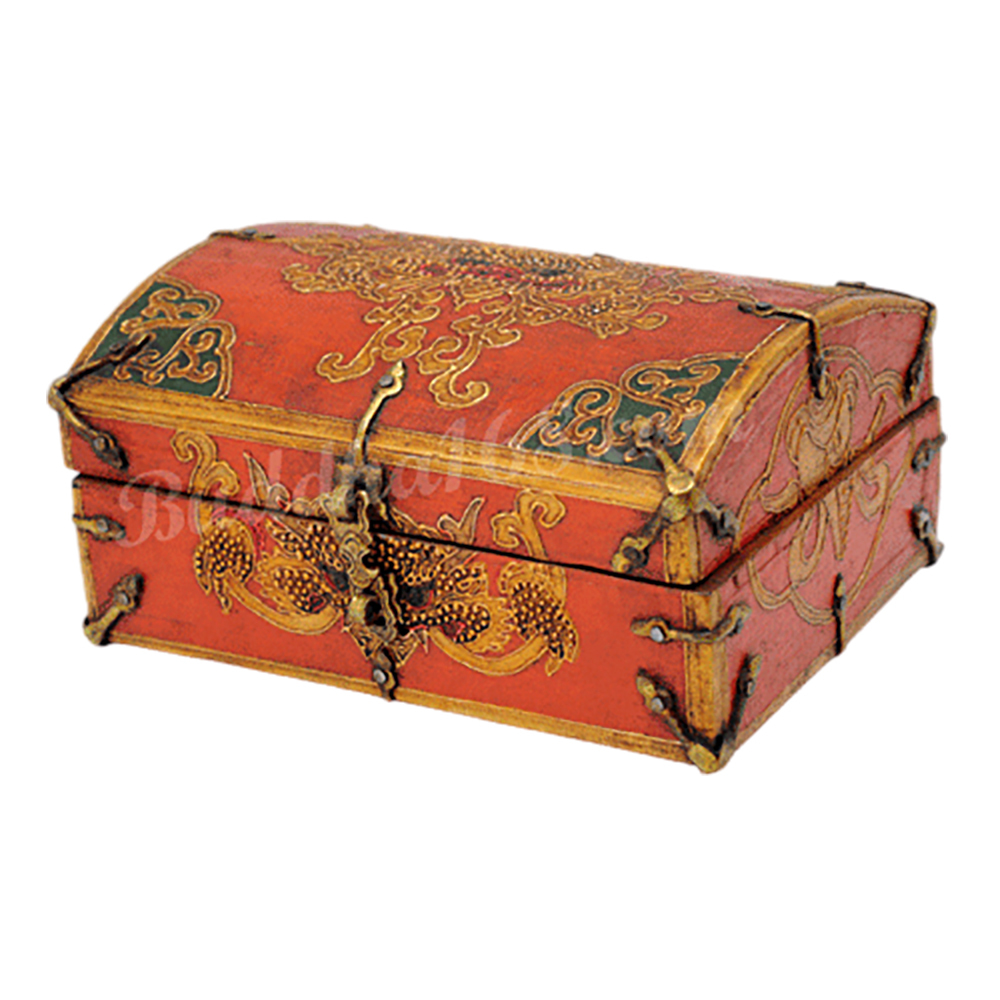 珍寶箱{尼泊爾手工木雕}【十方】125923