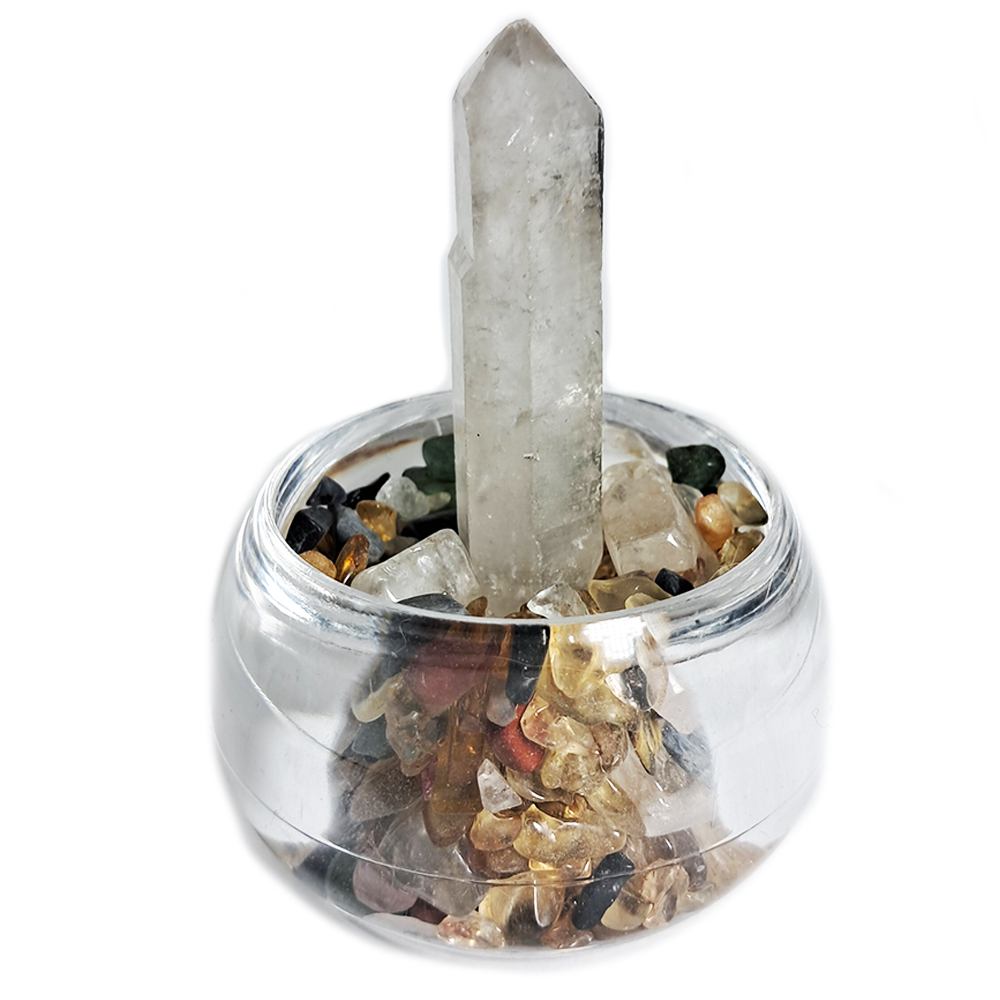 水晶柱水帶財{開運旺財}聚寶盆【十方】127319