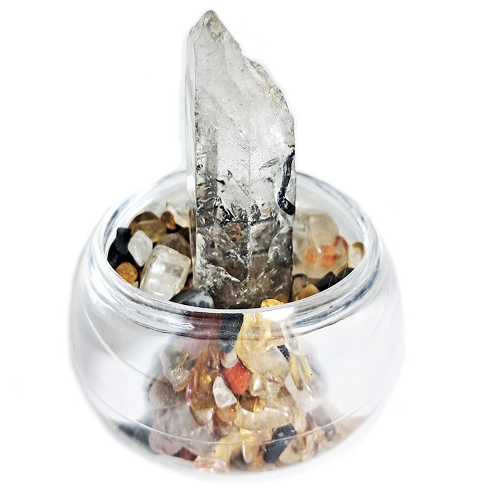 水晶柱水帶財{開運旺財}聚寶盆【十方】127315