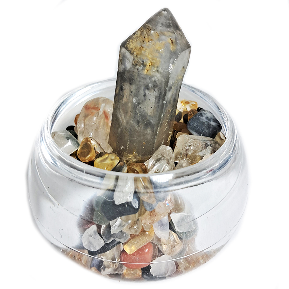 水晶柱水帶財{開運旺財}聚寶盆【十方】127318