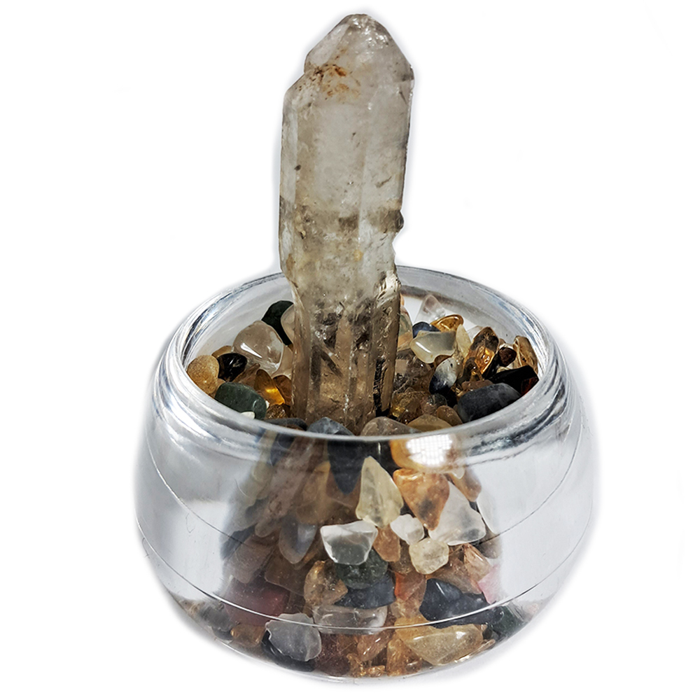 水晶柱水帶財{開運旺財}聚寶盆【十方】127320