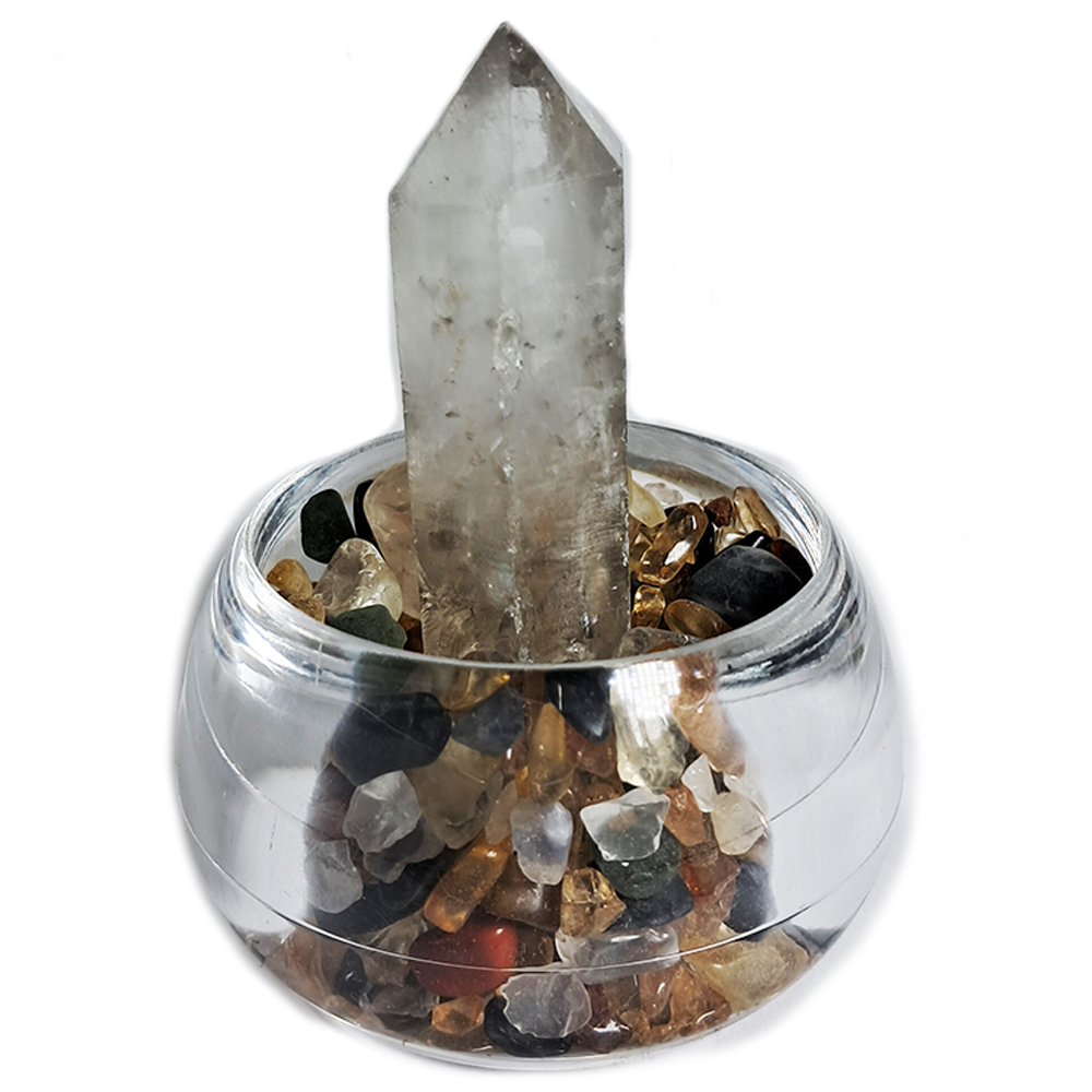 水晶柱水帶財{開運旺財}聚寶盆【十方】127321