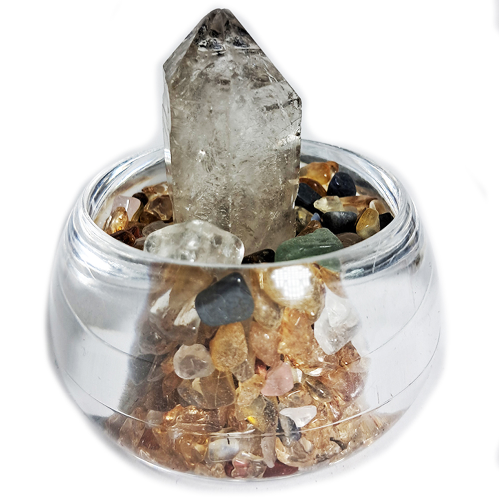 水晶柱水帶財{開運旺財}聚寶盆【十方】127323