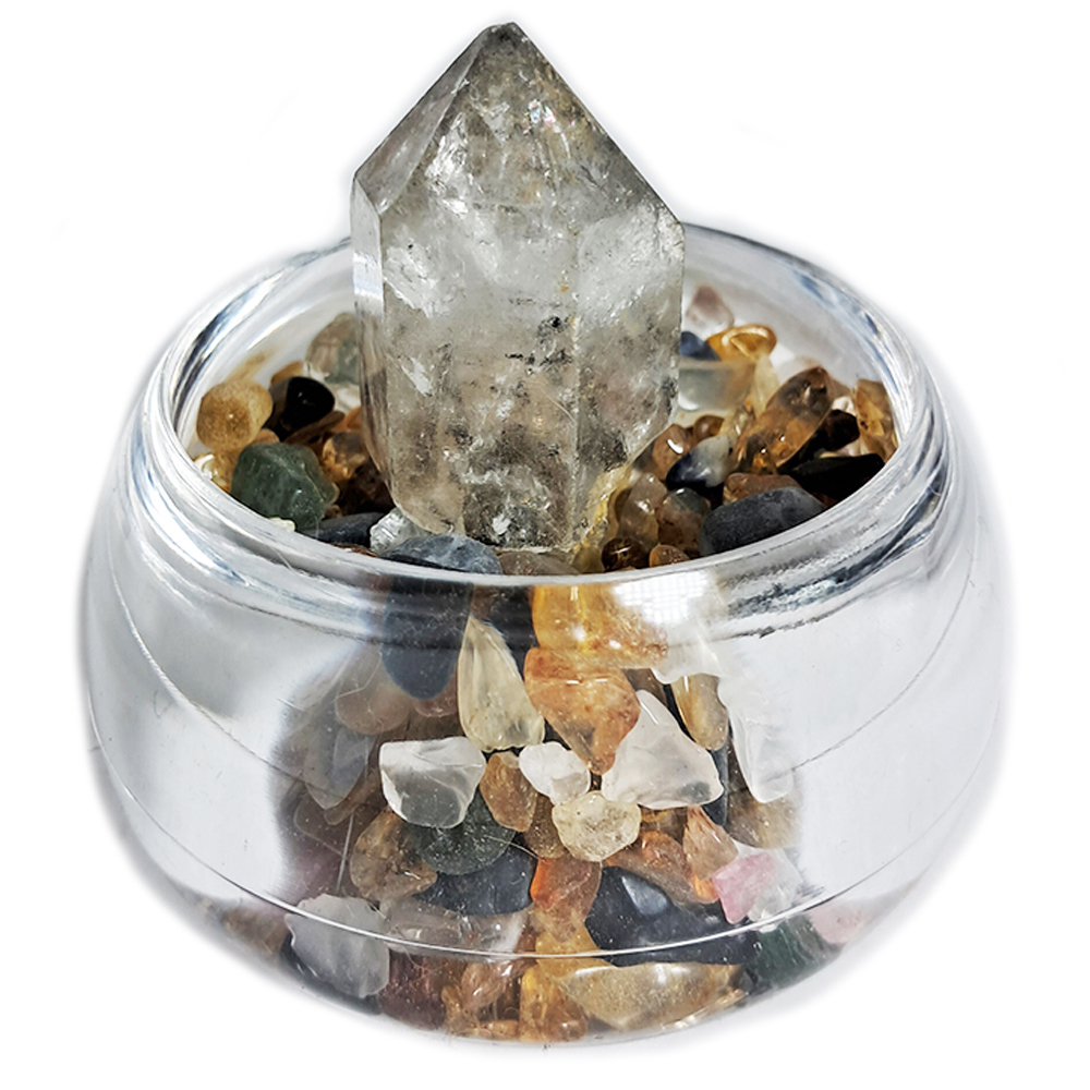 水晶柱水帶財{開運旺財}聚寶盆【十方】127552