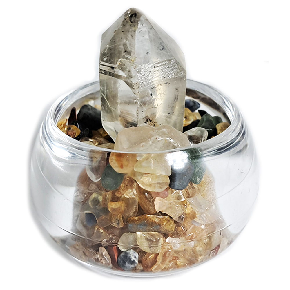 水晶柱水帶財{開運旺財}聚寶盆【十方】127326