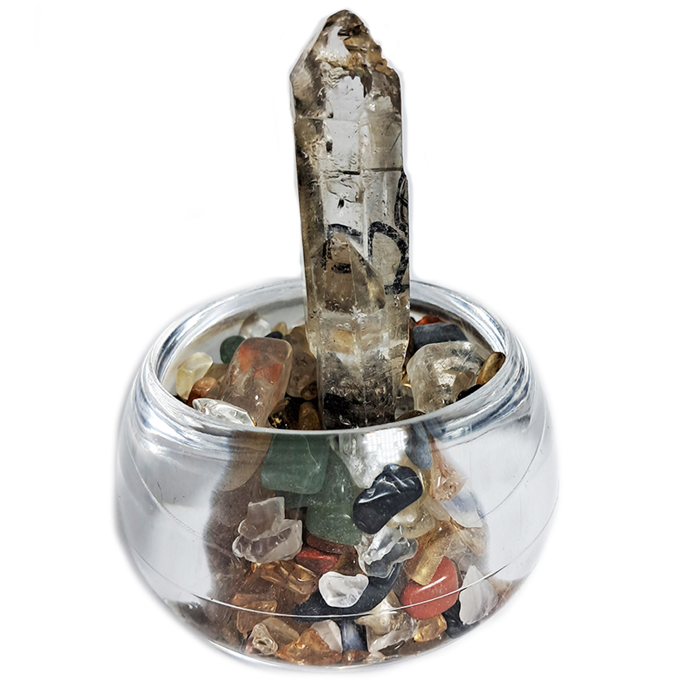 水晶柱水帶財{開運旺財}聚寶盆【十方】127551