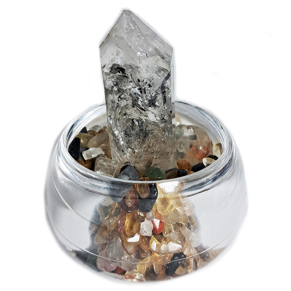 水晶柱水帶財{開運旺財}聚寶盆【十方】127553