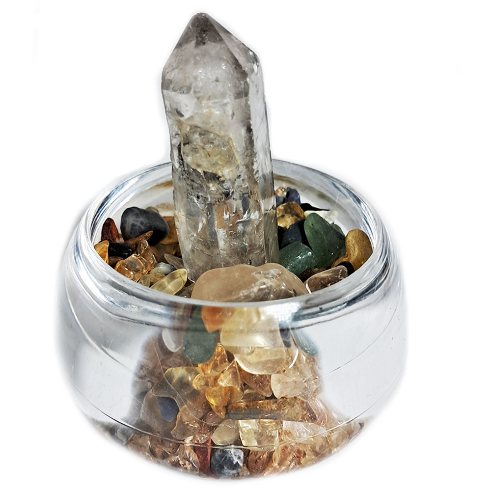 水晶柱水帶財{開運旺財}聚寶盆【十方】127317