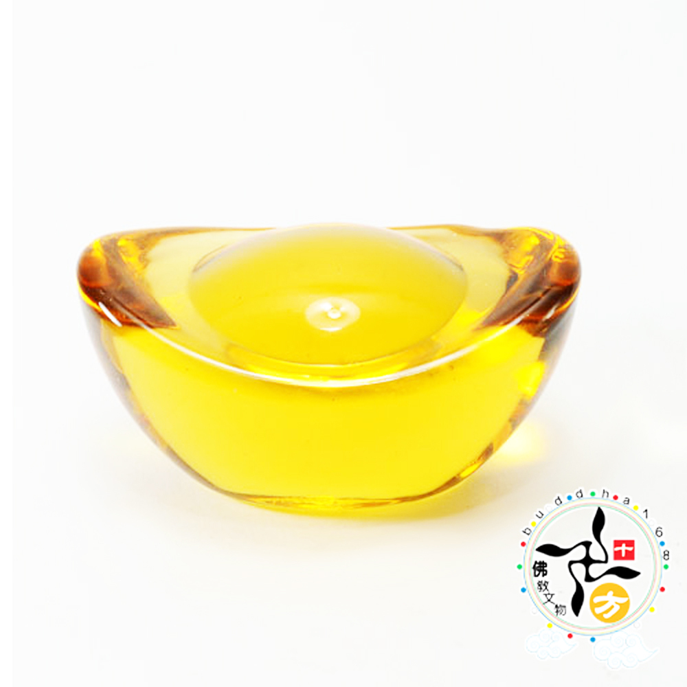 黃晶琉璃元寶6公分【十方】129132