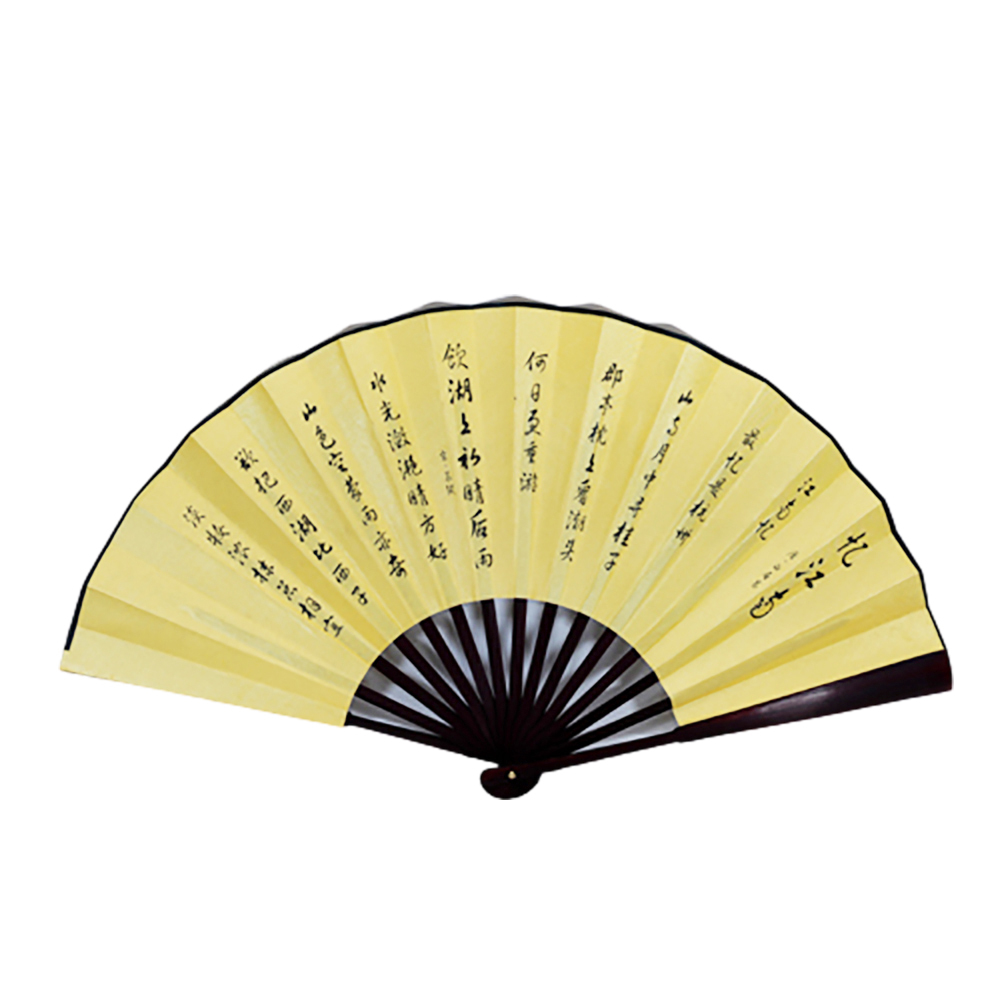 江南水鄉緞布竹扇(33公分)【十方】130827