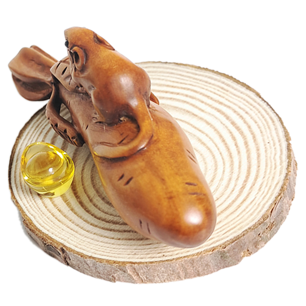 鼠錢{黃楊木}好彩頭【十方】133368